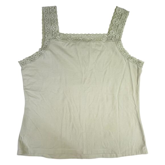 Venezia (Lane Bryant) Lacy Tank Top Plus Size 14/16 Beige - Picture 8 of 12